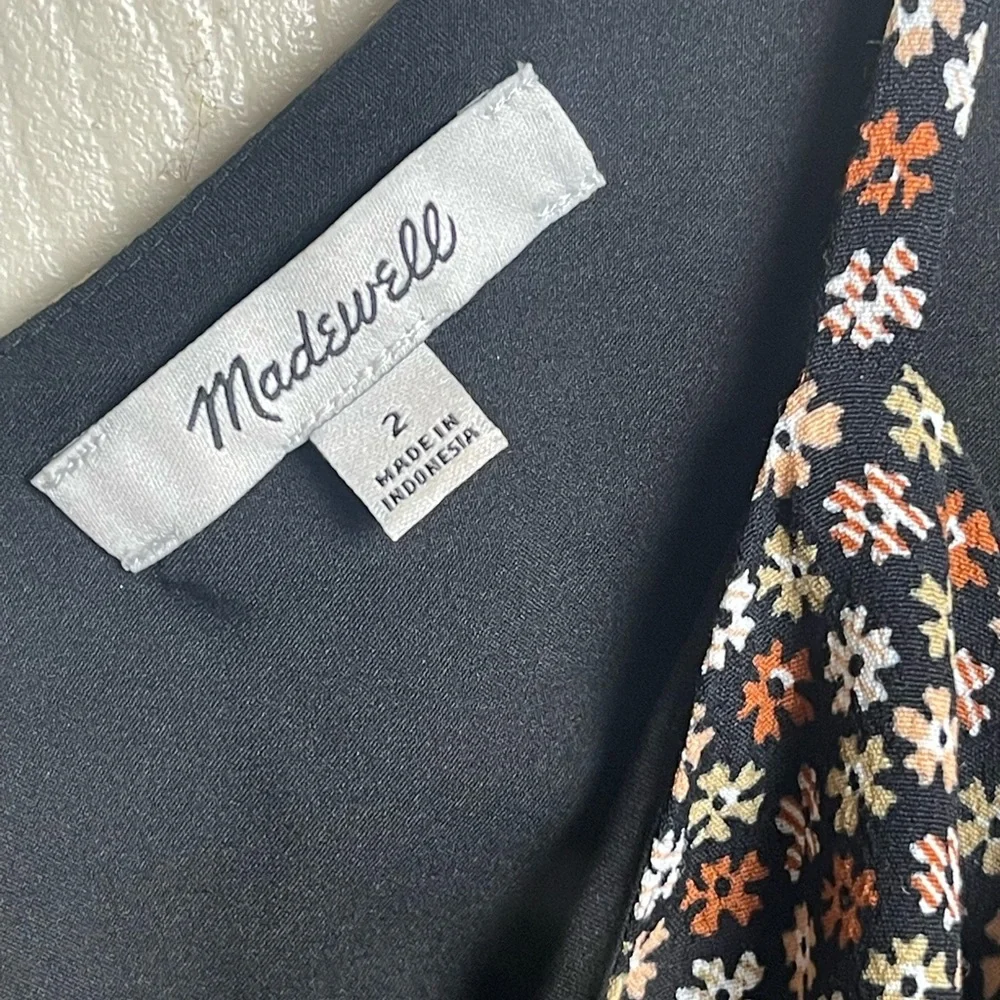 Madewell Button Down Cami Petite Blooms Size 2 #K2786 - Picture 9 of 11